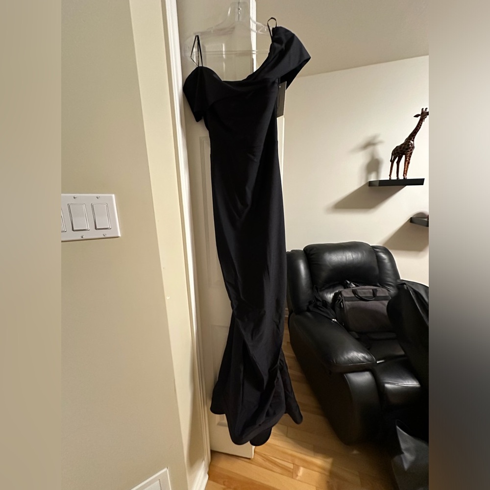 Nicole Bakti Black Evening Dress